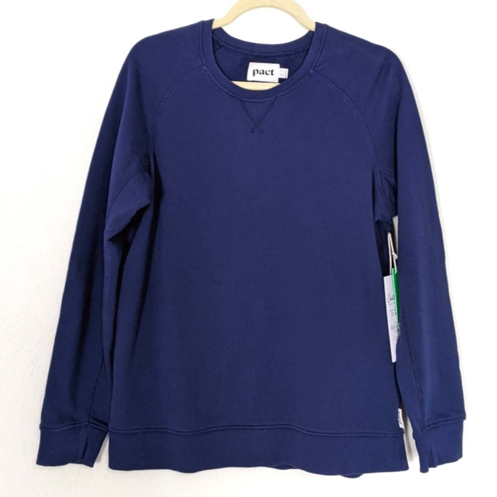 Pact Women's Maritime Navy Essential Sweatshirt - sz L